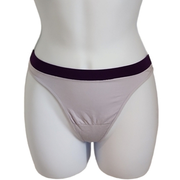 Lilac and Purple Trim Thong - Picture 1 of 4
